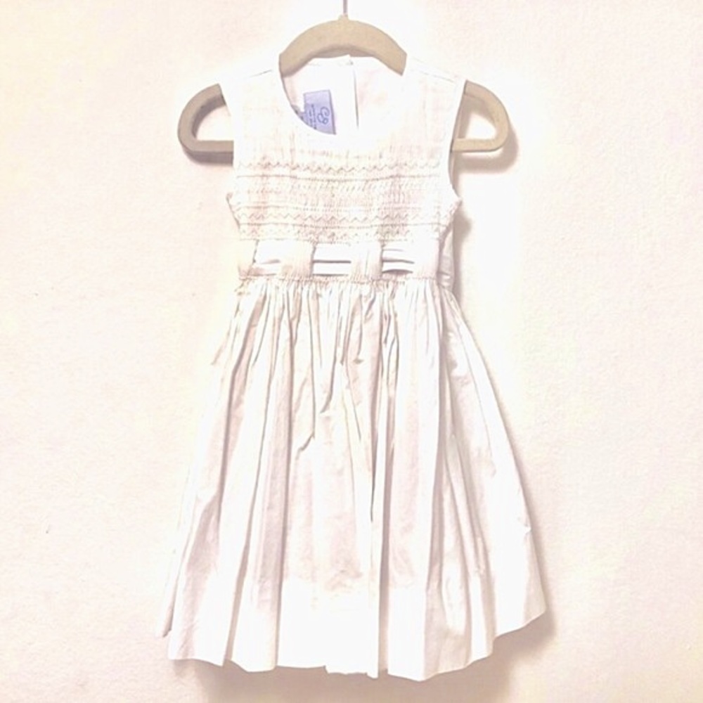 Baby CZ White Formal Dress with Elegant Design